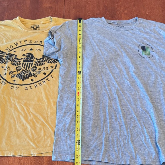 Howitzer MFG Men's Short Sleeve Tees - Yellow and Gray - Picture 7 of 11